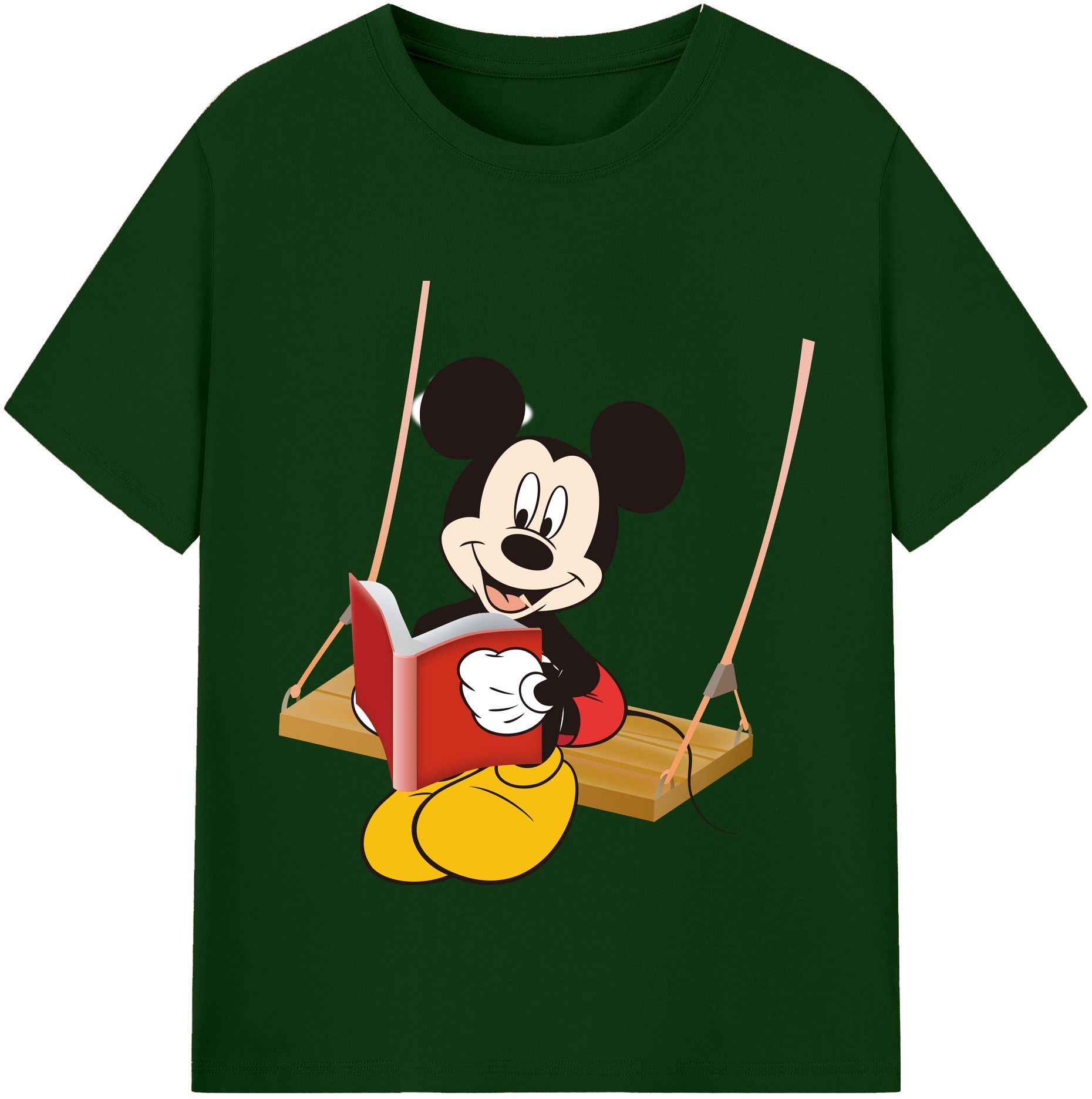 （画像用） ミッキーマウス Mickey Mouse 綿100％半袖Tシャツ（フロントプリント）